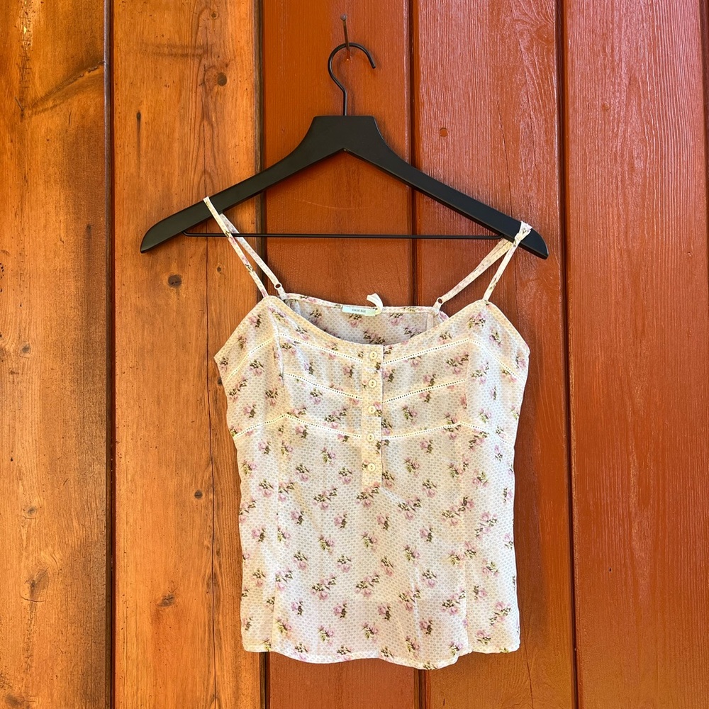 Kimchi Blue| Pink Floral Tank Top